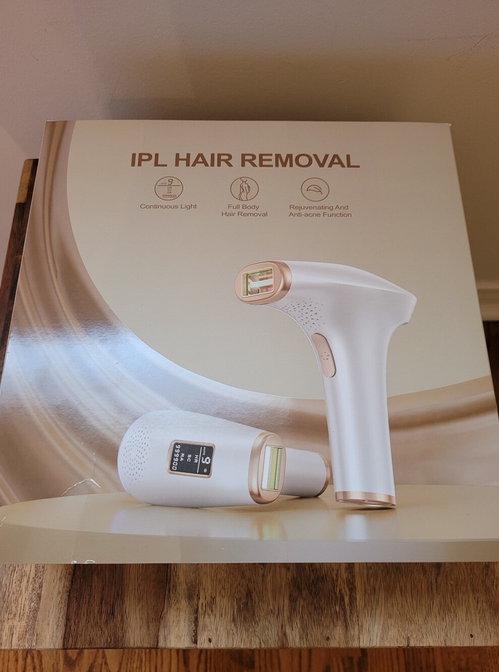 IPL Hair Removal Device - White with Rose Gold Accents